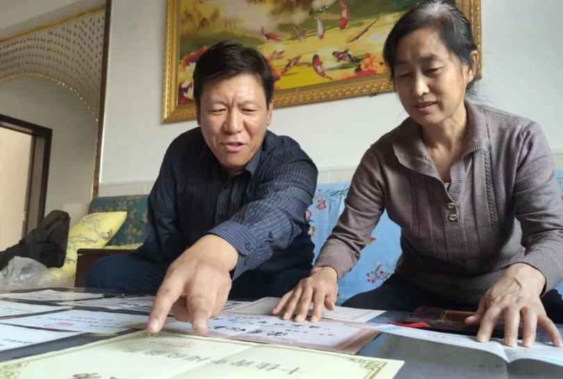圖為孫增勤和妻子