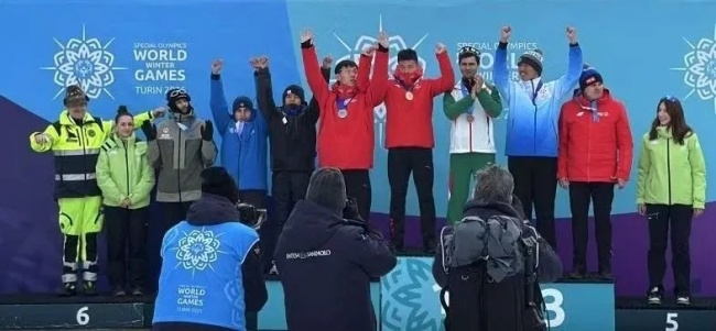 圖為第十二屆世界冬季特殊奧林匹克運動會現(xiàn)場