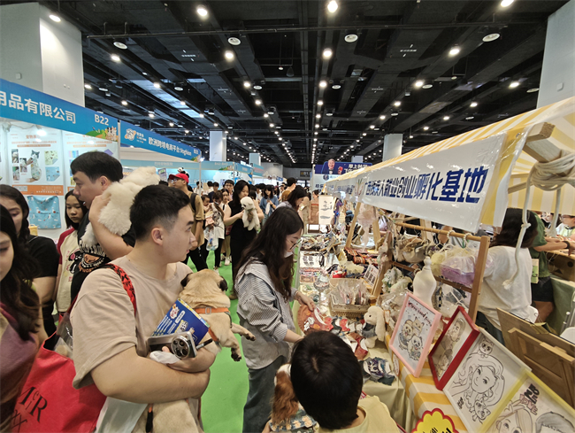 圖為廣西殘疾人就業(yè)創(chuàng)業(yè)孵化基地展位